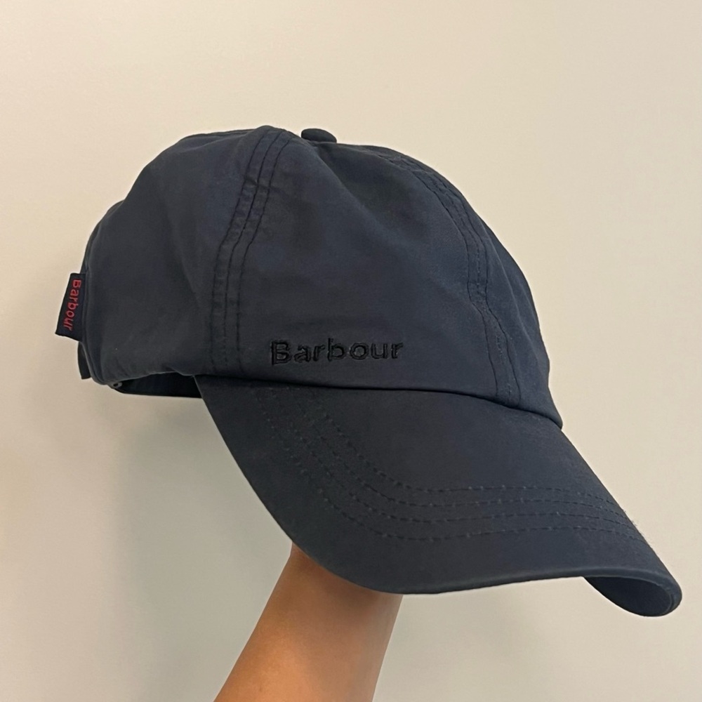 Barbour Blue Cap with Brass Buckle